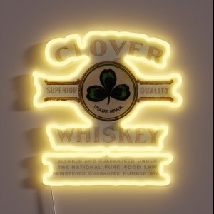 Clover Whiskey Superior Quality RGB Neon Sign Clover Whiskey Superior Quality RGB Neon Sign