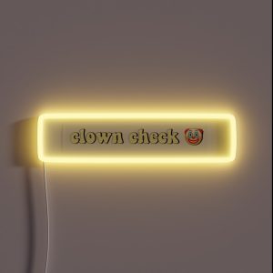 Clown Check RGB Neon Sign