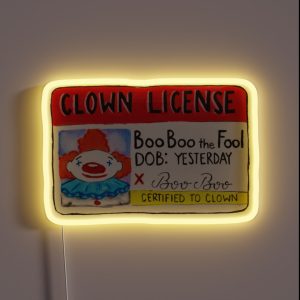 Clown License RGB Neon Sign