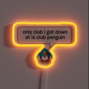 Club Penguin RGB Neon Sign Club Penguin RGB Neon Sign
