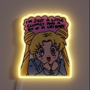 Clumsy Crybaby Moon RGB Neon Sign