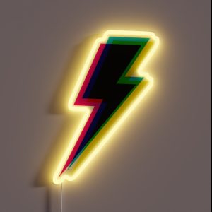 CMYK Lightning Black RGB Neon Sign