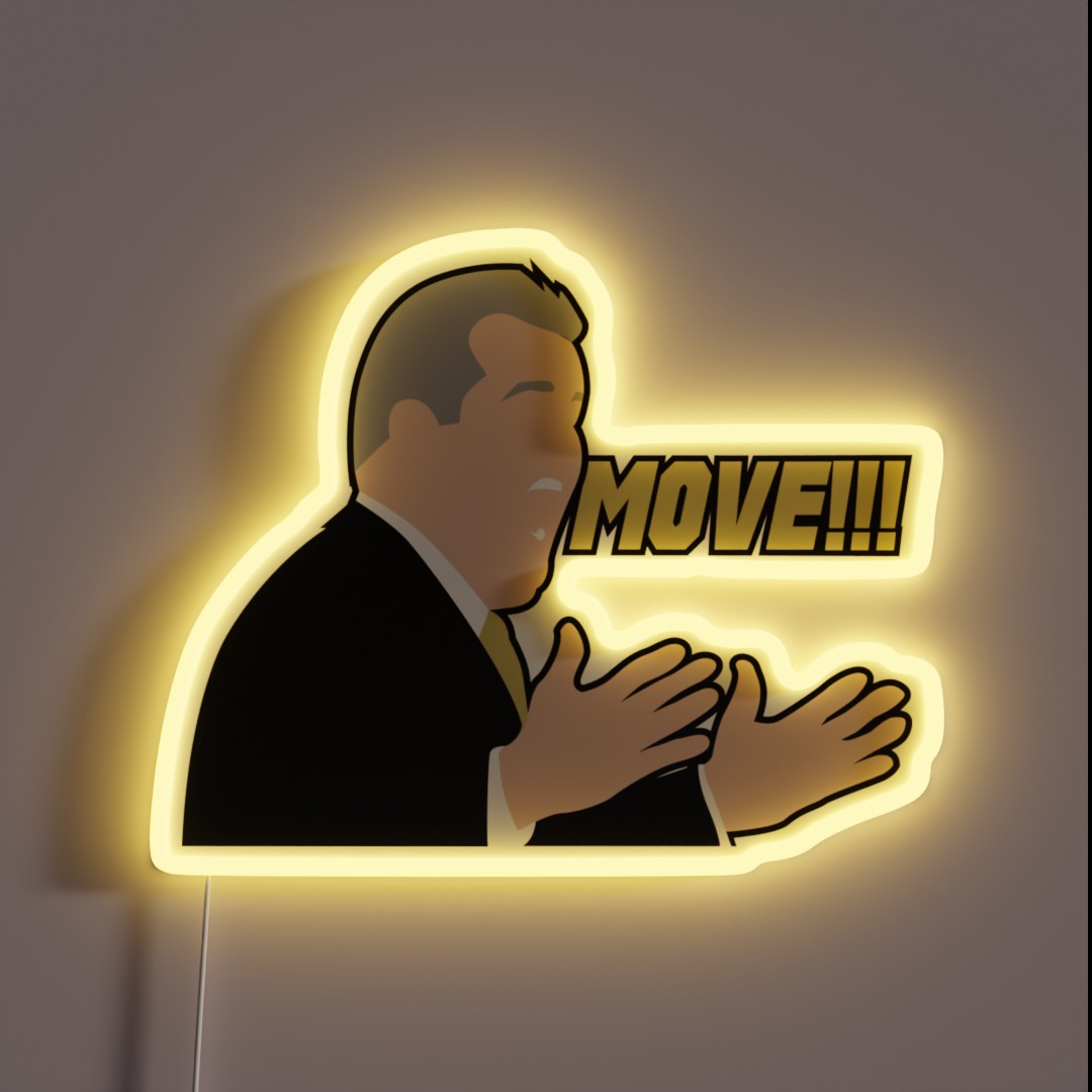 Coach Paint Yells MOVE RGB Neon Sign Coach Paint Yells MOVE RGB Neon Sign