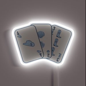 Coastal Cowgirl Playing Cards Blue RGB Neon Sign Coastal Cowgirl Playing Cards Blue RGB Neon Sign