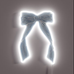 Coastal Granddaughter Vintage Hair Bow Blue RGB Neon Sign