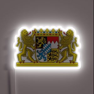 Coat Of Arms Of Bavaria RGB Neon Sign