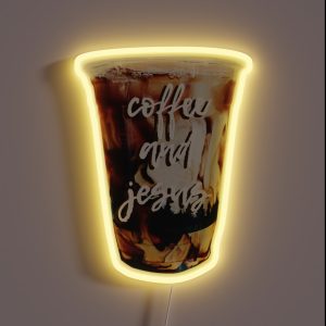 Coffee And Jesus RGB Neon Sign Coffee And Jesus RGB Neon Sign
