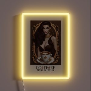 Coffee Art Print RGB Neon Sign