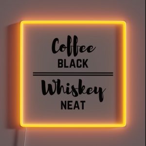 Coffee Black Whiskey Neat RGB Neon Sign Coffee Black Whiskey Neat RGB Neon Sign