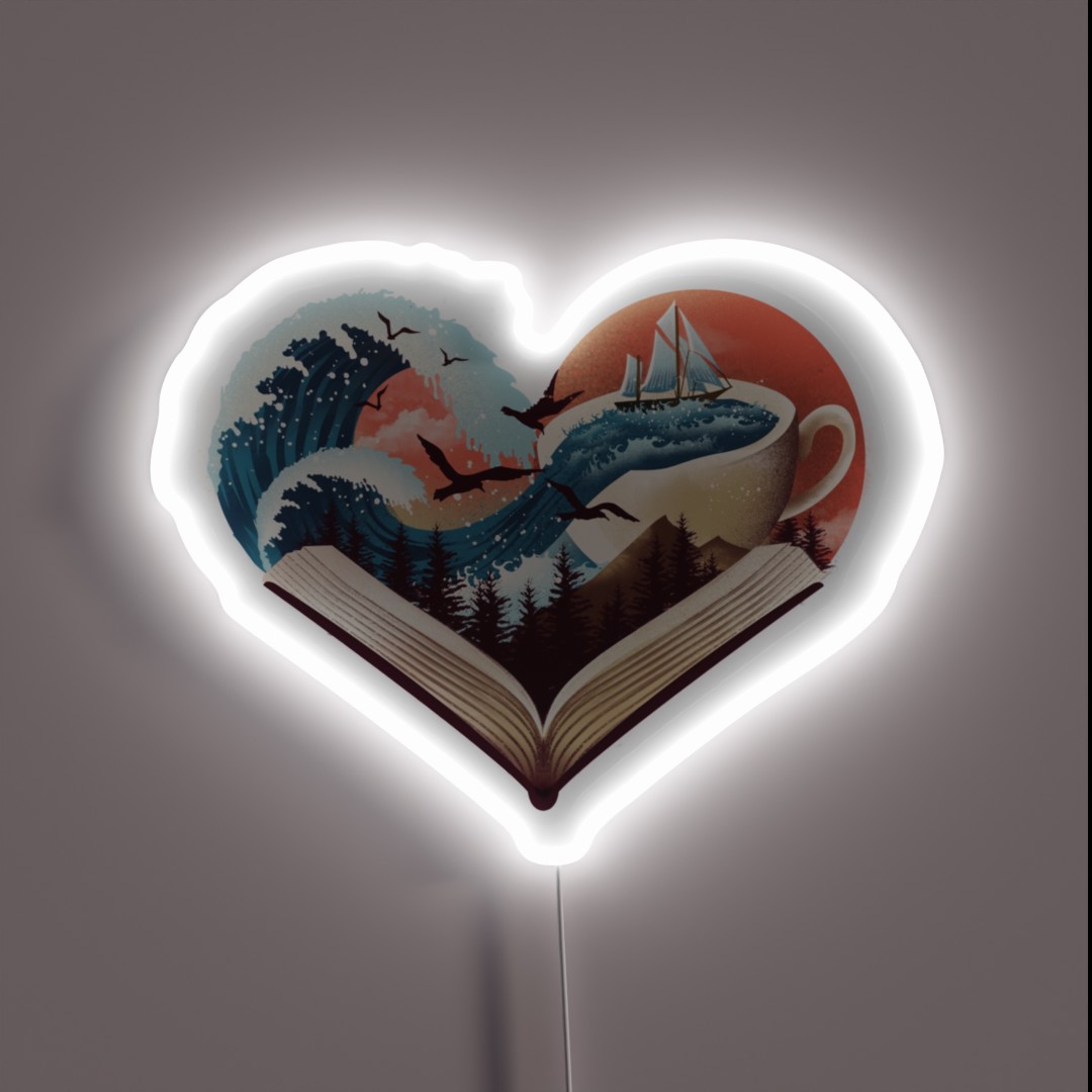Coffee Book And Adventure RGB Neon Sign Coffee Book And Adventure RGB Neon Sign