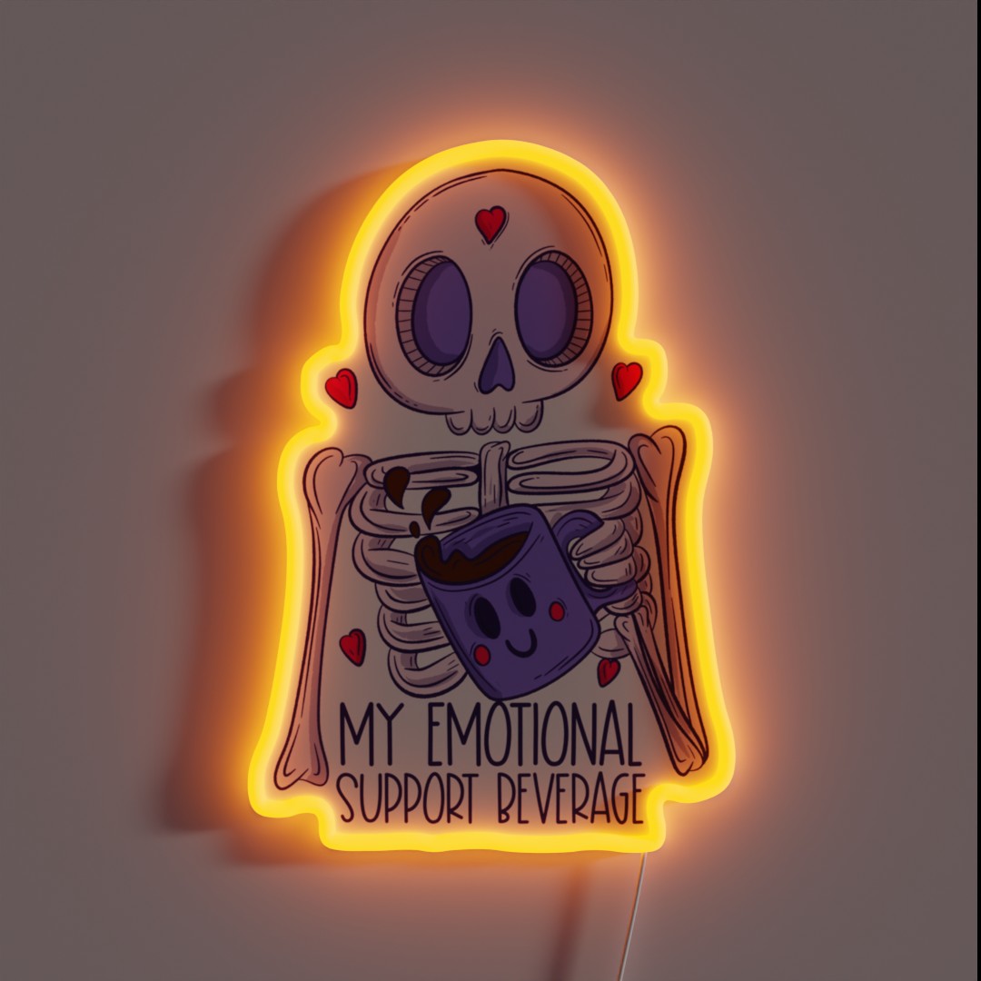 Coffee My Emotional Support Beverage RGB Neon Sign Coffee My Emotional Support Beverage RGB Neon Sign