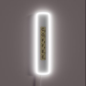 Coffee Scrabble RGB Neon Sign