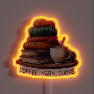 Coffee Yarn Books RGB Neon Sign