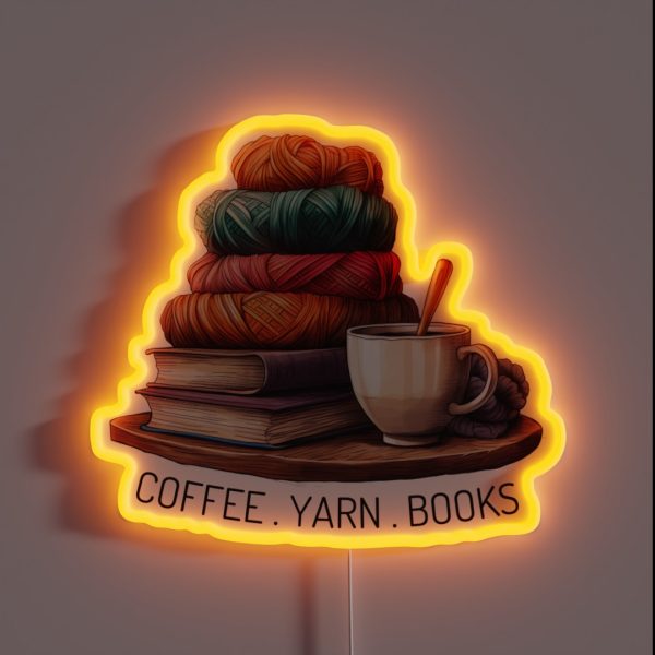 Coffee Yarn Books RGB Neon Sign