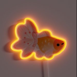 Cold Cherry Blossom Goldfish RGB Neon Sign