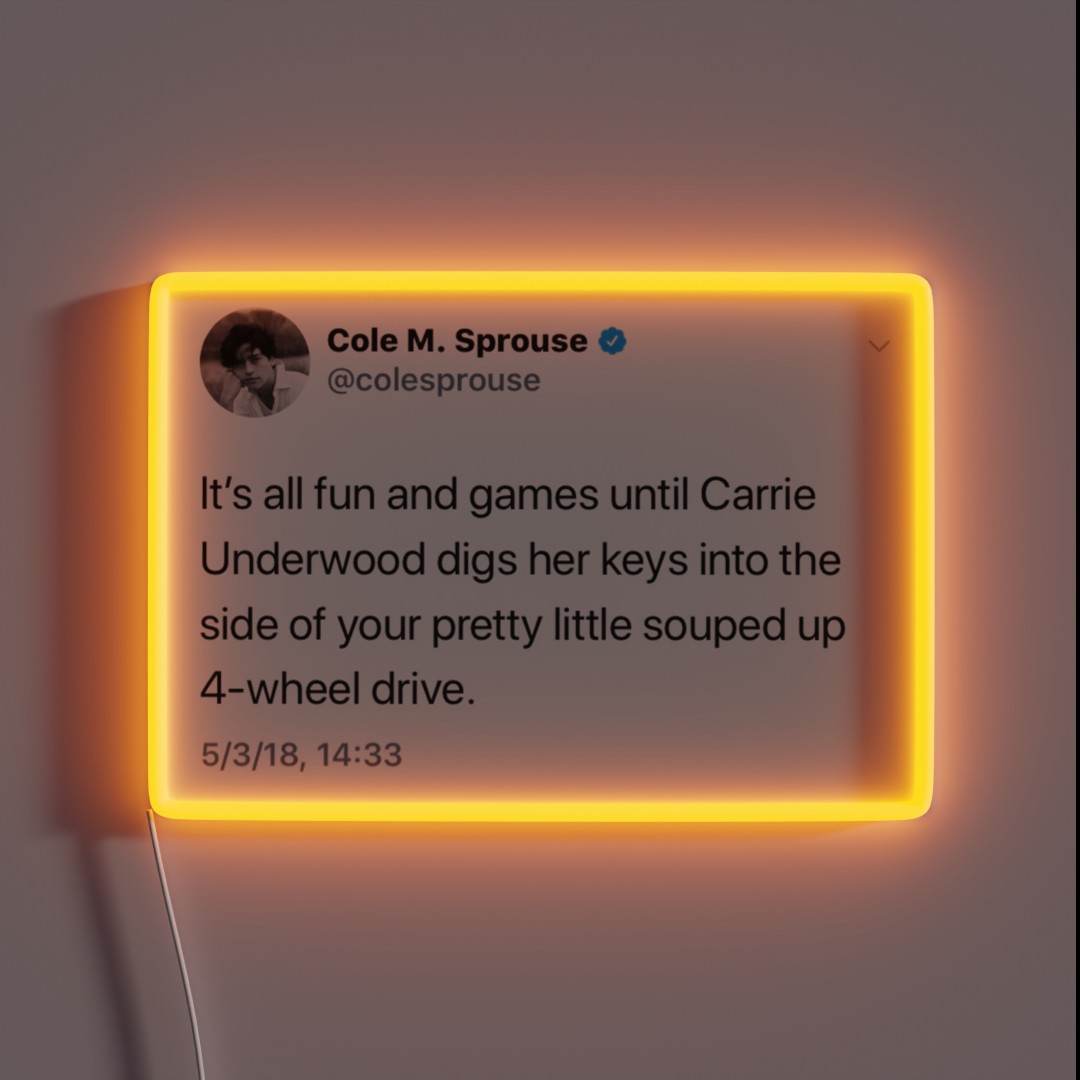 Cole Sprouse Tweet RGB Neon Sign Cole Sprouse Tweet RGB Neon Sign