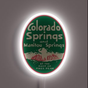 Colorado Springs Vintage Travel Decal RGB Neon Sign
