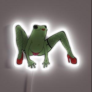 Colored Fishnet Frog RGB Neon Sign Colored Fishnet Frog RGB Neon Sign