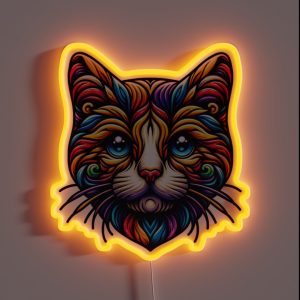 Colorful Cat Cats RGB Neon Sign Colorful Cat Cats RGB Neon Sign