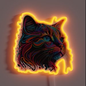 Colorful Cat Lovers Gift RGB Neon Sign Colorful Cat Lovers Gift RGB Neon Sign