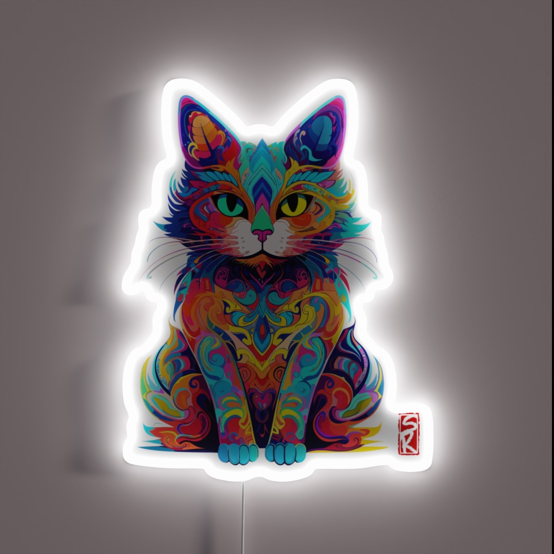 Colorful Cat RGB Neon Sign Colorful Cat RGB Neon Sign