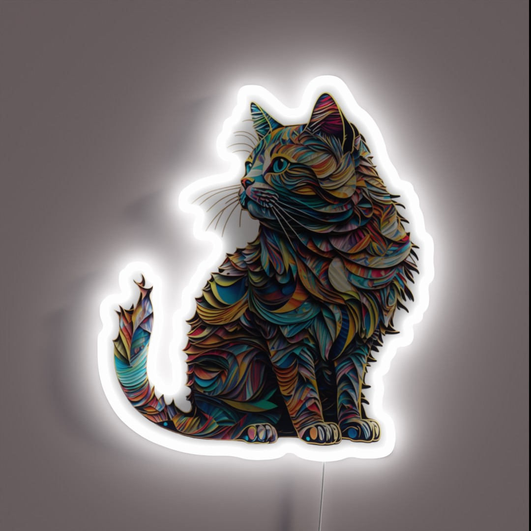 Colorful Cat Whole Body RGB Neon Sign Colorful Cat Whole Body RGB Neon Sign