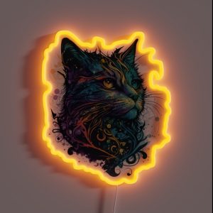 Colorful Cute Cat RGB Neon Sign Colorful Cute Cat RGB Neon Sign