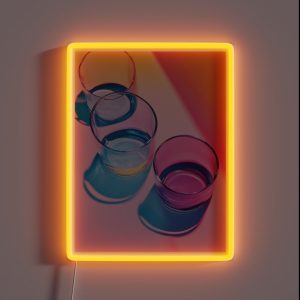 Colorful Glassware With Reflections RGB Neon Sign