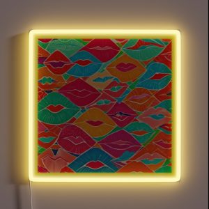 Colorful Kisses Design RGB Neon Sign