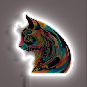 Colorful Whiskers RGB Neon Sign