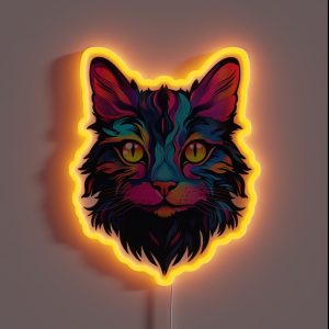 Colourful Cat RGB Neon Sign