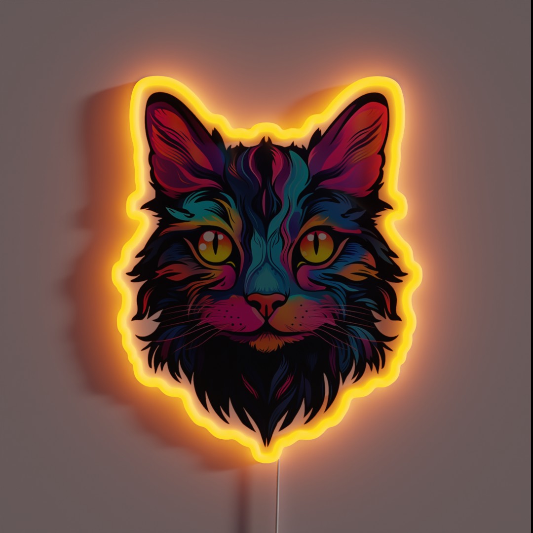 Colourful Cat RGB Neon Sign Colourful Cat RGB Neon Sign
