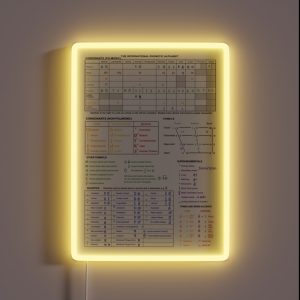 Colourful IPA Chart RGB Neon Sign