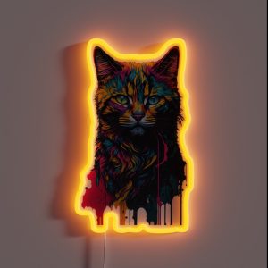 Colourful Kitty RGB Neon Sign