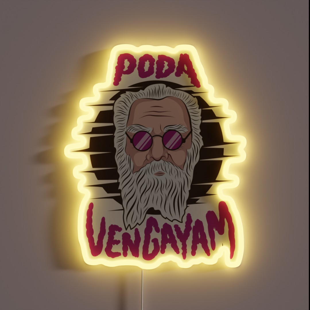 Colours Of Periyar Tamil Slogan Poda Vengayam RGB Neon Sign Colours Of Periyar Tamil Slogan Poda Vengayam RGB Neon Sign