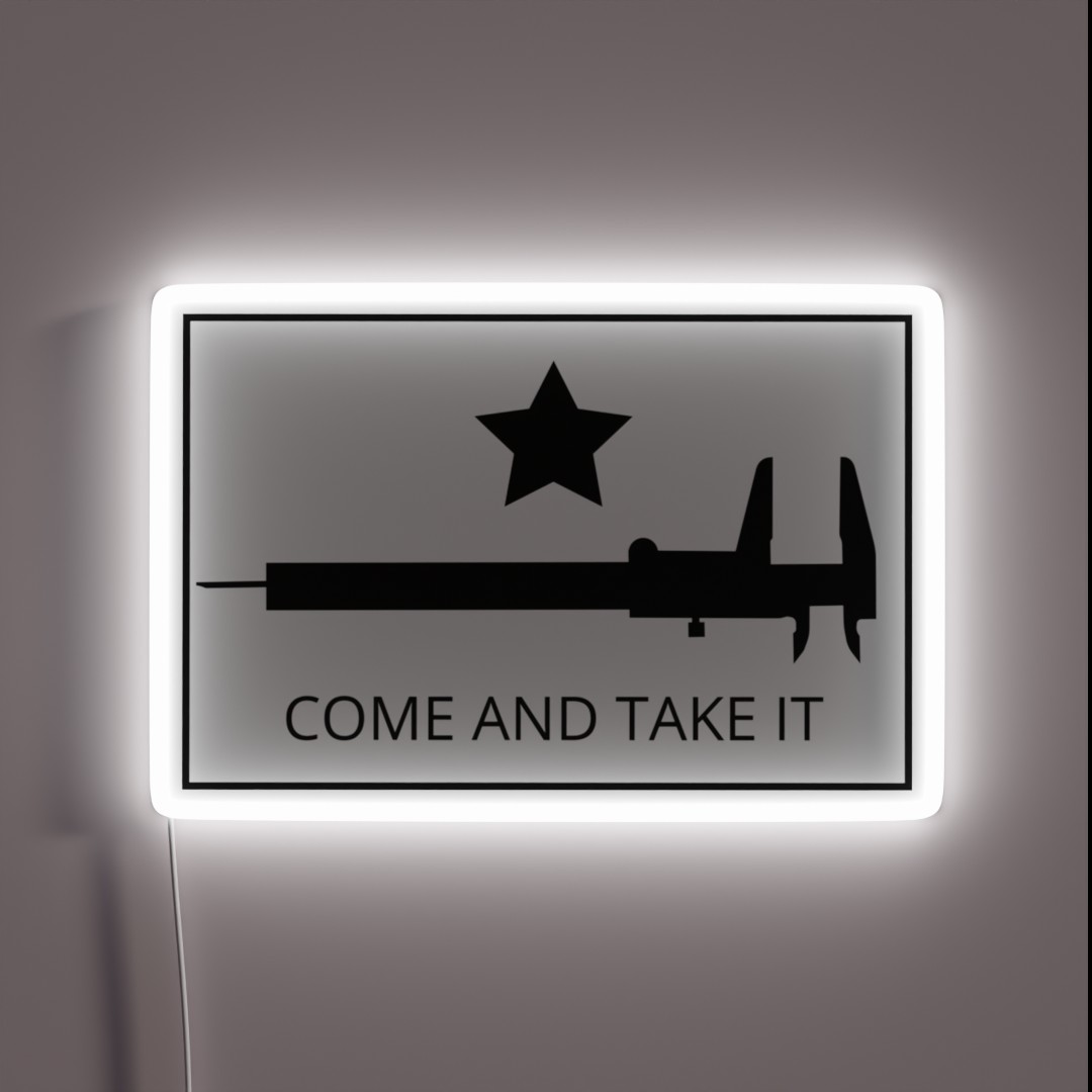 Come And Take It Caliper Engineers Machinists RGB Neon Sign Come And Take It Caliper Engineers Machinists RGB Neon Sign