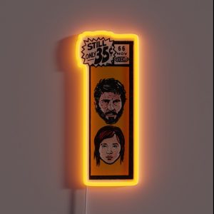 Comic Book Corner Box Joel And Ellie The Last Of Us Fan Art RGB Neon Sign