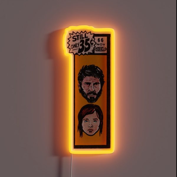 Comic Book Corner Box Joel And Ellie The Last RGB Neon Sign
