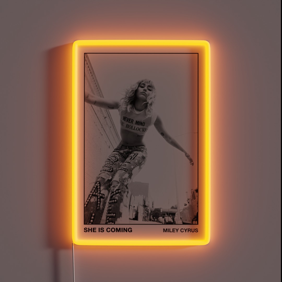 Coming Miley RGB Neon Sign Coming Miley RGB Neon Sign