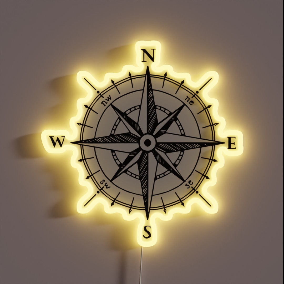 Compass RGB Neon Sign Compass RGB Neon Sign