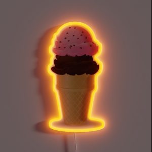 Cone Ice Cream Art RGB Neon Sign
