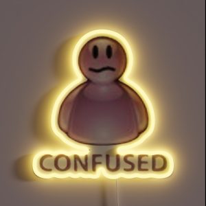 Confused Windows Live Messenger Icon RGB Neon Sign Confused Windows Live Messenger Icon RGB Neon Sign