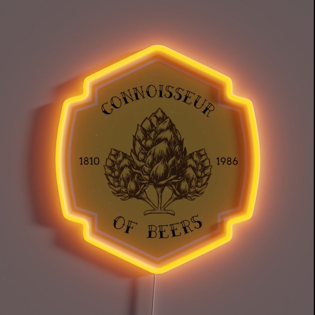 Connoisseur Of Beers Home Brew Beer Funny RGB Neon Sign Connoisseur Of Beers Home Brew Beer Funny RGB Neon Sign