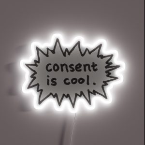 Consent Is Cool Comic Flash RGB Neon Sign Consent Is Cool Comic Flash RGB Neon Sign