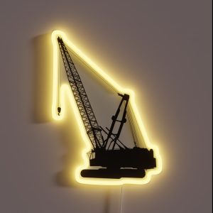 Construction Crane RGB Neon Sign