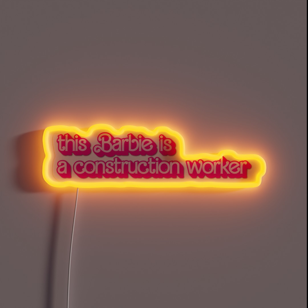 Construction Worker RGB Neon Sign Construction Worker RGB Neon Sign