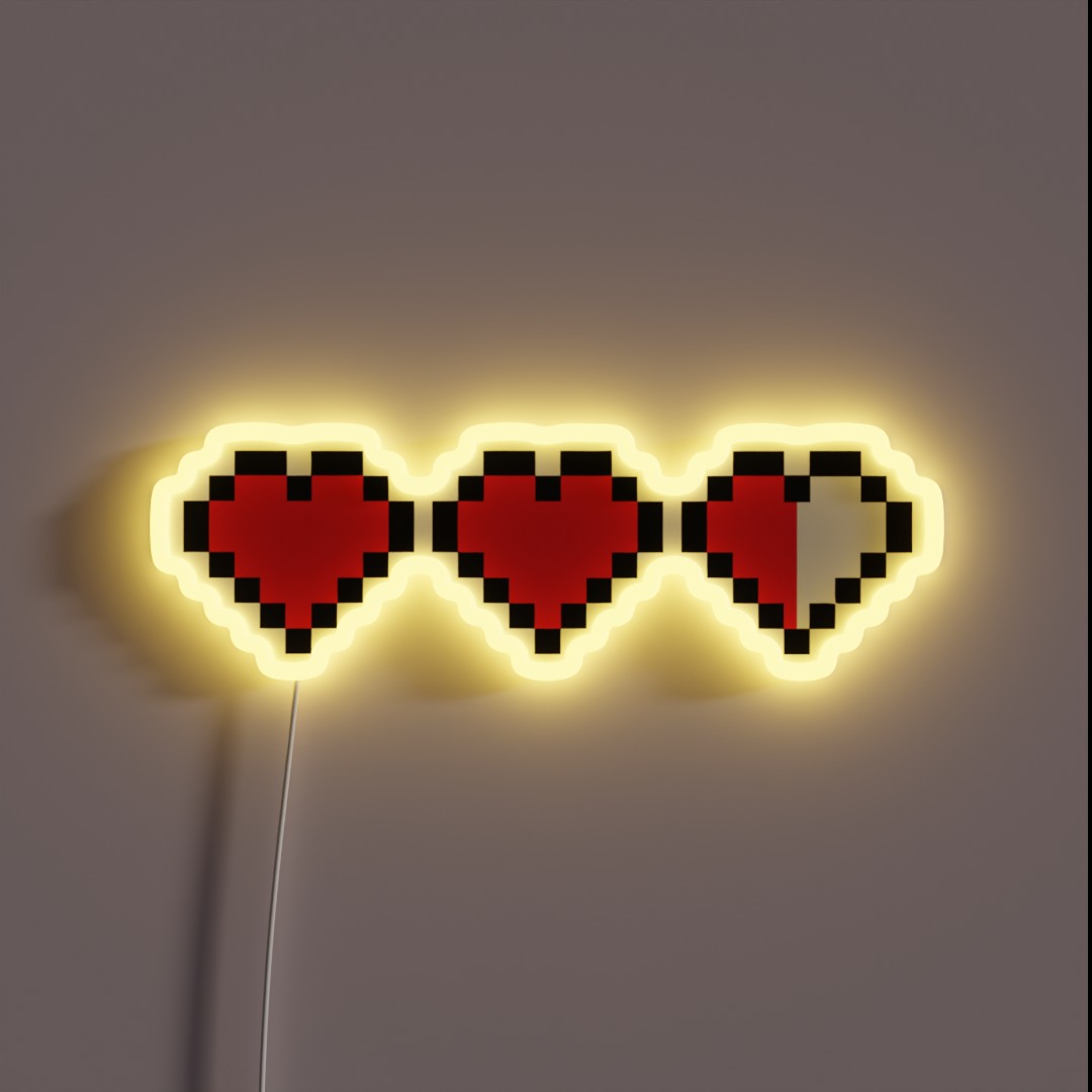 Cool 8bit Heart RGB Neon Sign Cool 8bit Heart RGB Neon Sign