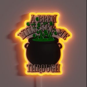 Cool A Brew Will See Me Through Great Drinking Design For Halloween RGB Neon Sign