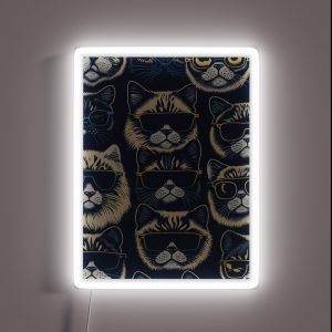 Cool Cat Crew 2 Goggles And Attitude RGB Neon Sign Cool Cat Crew 2 Goggles And Attitude RGB Neon Sign