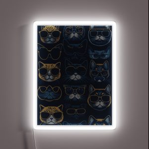 Cool Cat Crew Goggles And Attitude RGB Neon Sign Cool Cat Crew Goggles And Attitude RGB Neon Sign